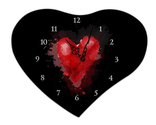 Orologio Cuore Legno 36x30 Red heart