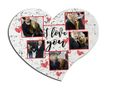 Puzzle A4 con grafica collage con cuori