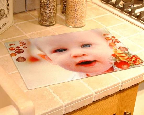 Tagliere in vetro temperato personalizzato con foto