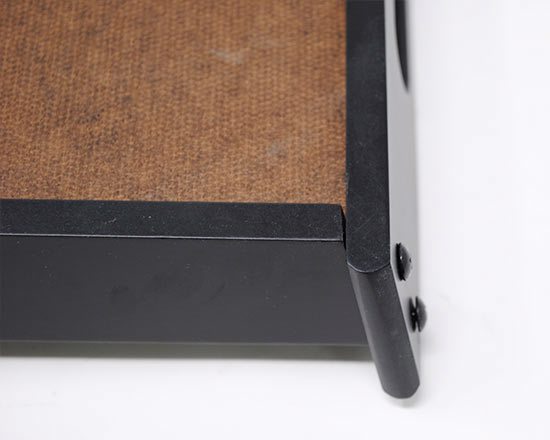 vassoio in legno piccolo dettaglio retro nero