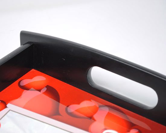 vassoio in legno piccolo dettaglio stampa