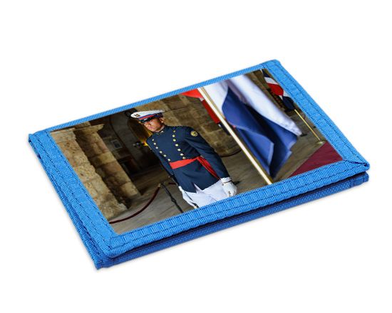 portafoglio blu a strappo