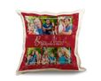 Cuscino quadrato in juta Red Christmas