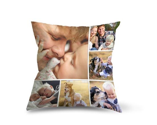 cuscino collage personalizzato con foto