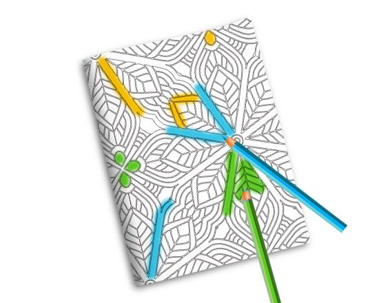 Quaderno Copertina da Colorare Fiori stella