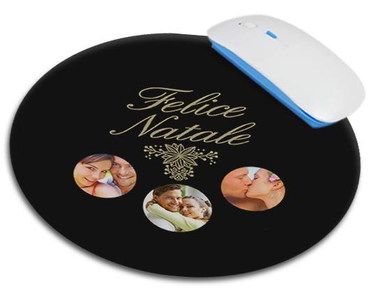 Tappetino mouse tondo Dark collage