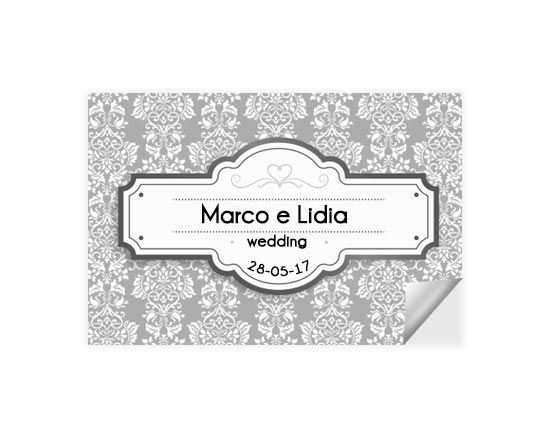 crea etichetta personalizzata wedding