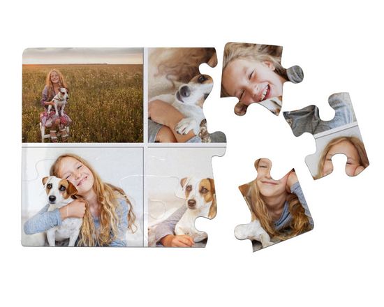 crea puzzle magnetico con grafica collage