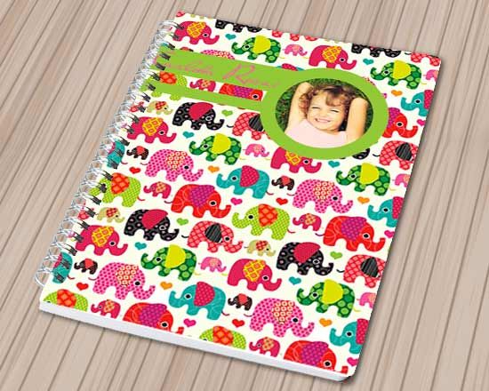 Elefantini colorati per il tuo quaderno