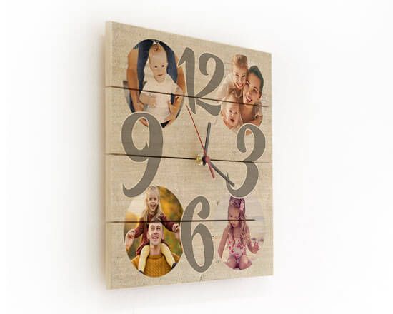 Orologio su listelli in Legno circles - dettaglio bordo