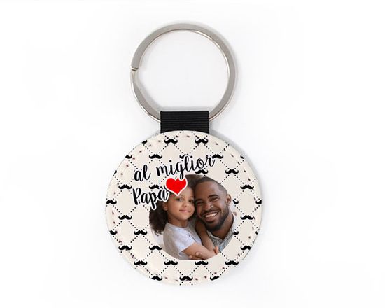 Portachiavi personalizzato con grafica miglior papà