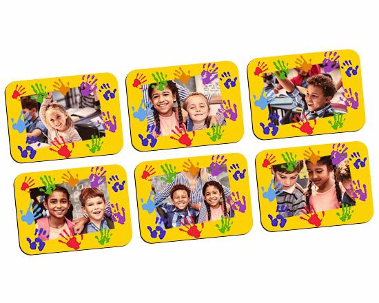 Calamita rettangolare manine pack da 6