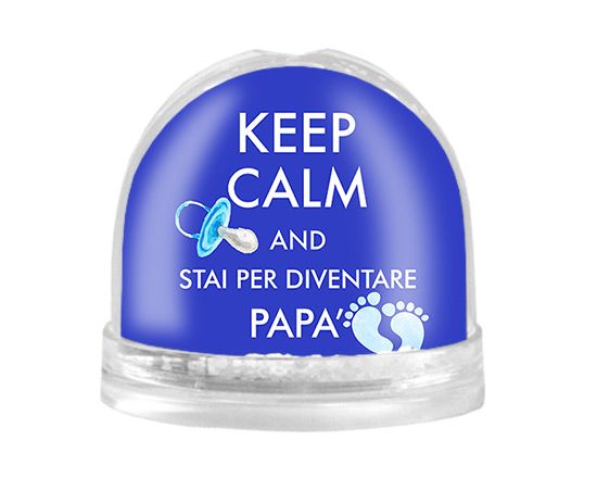 Palla di neve a campana con Keep Calm