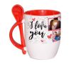 Tazza con Cucchiaino I love you collage
