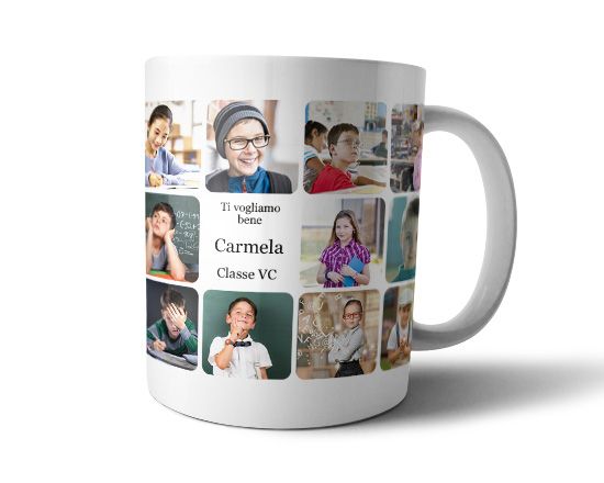 Tazza panoramica con grafica collage