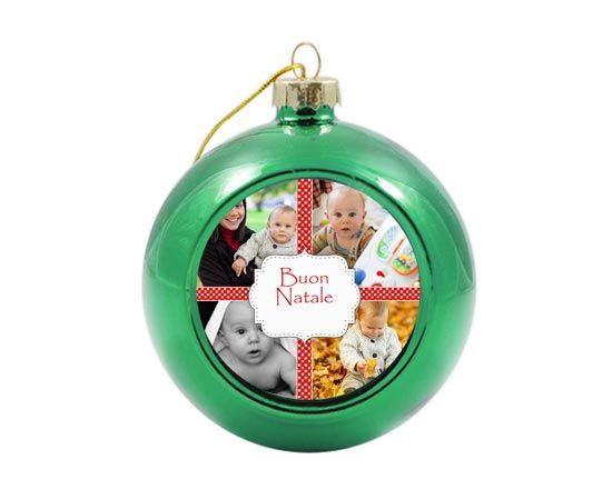 Palla di Natale in vetro colorato 4 stars
