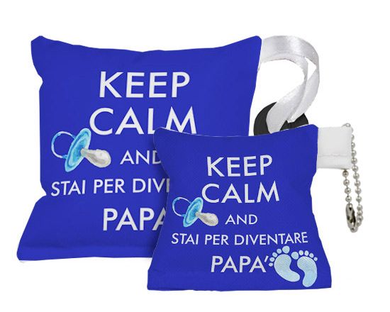 Portachiavi con cuscino con Keep Calm