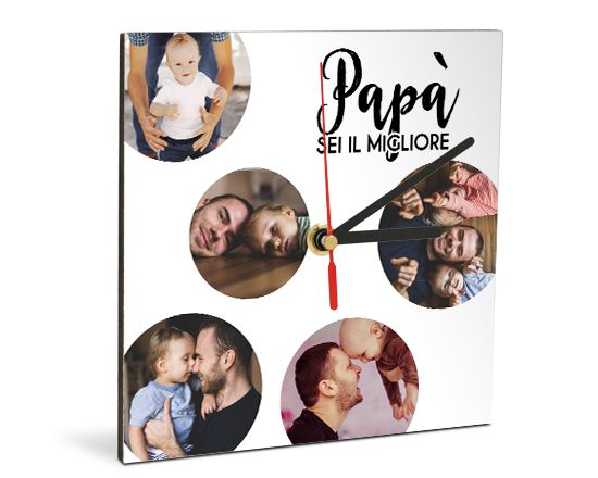 orologio mattonella personalizzato con le tue foto preferite