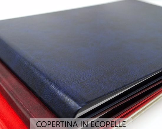 fotolibro rilegato con copertina rigida in ecopelle e tessuto