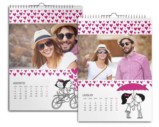 Calendario Multipagina A3 Raining hearts