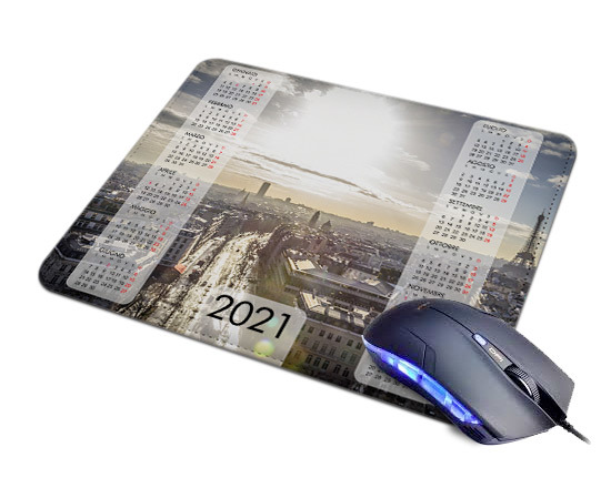 Mousepad in pelle con calendario