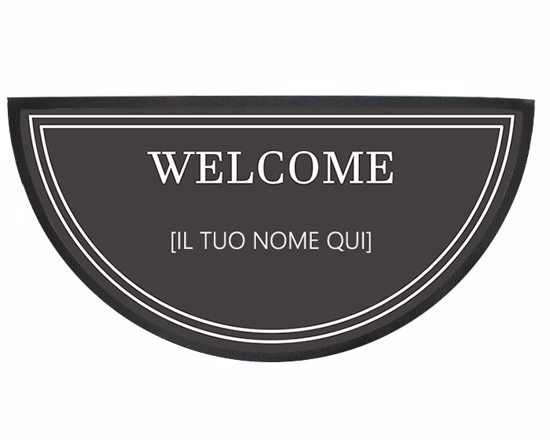 personalizza zerbino semicircolare