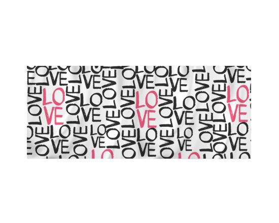 Sciarpa in raso Love words