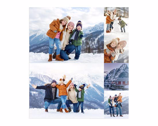 Poster collage Family 70x80 cm 6 riquadri