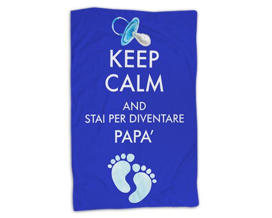 Coperta con il Keep Calm per il papà