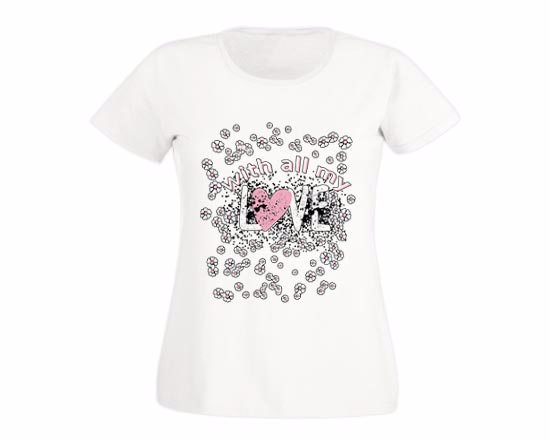 T-shirt donna in cotone With love 
