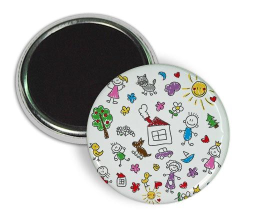 Disegni colorati per il magnete rotondo