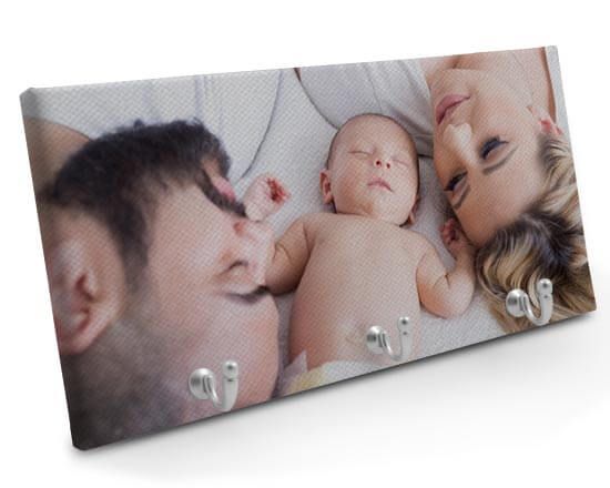 Appendiabiti in Tela 40x20 cm con foto famiglia