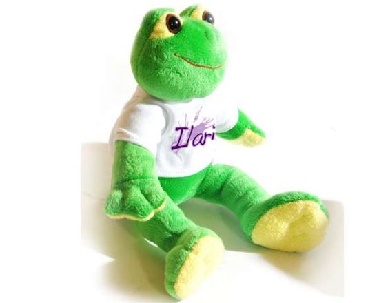 ranocchio di peluche con stampa foto