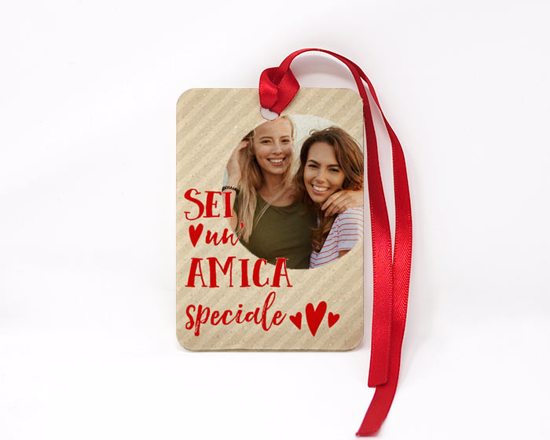 Targhetta rettangolare in feltro amica speciale