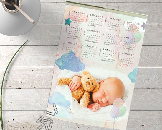 Calendario personalizzato con dorsetto in metallo