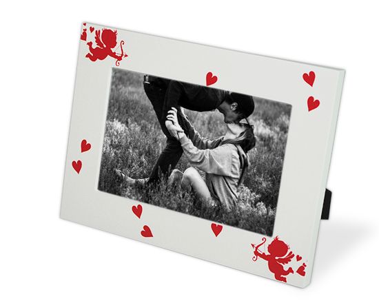foto su cornice cupido rosso
