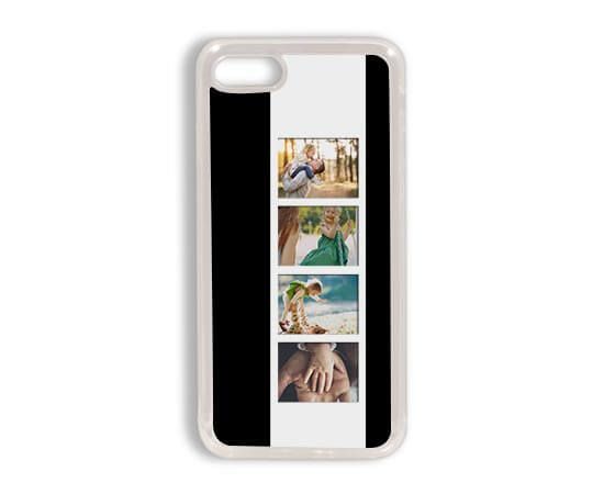Cover in Silicone iPhone 8 Black Collage