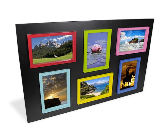 stampa foto nei 6 riquadri di questa cornice moderna