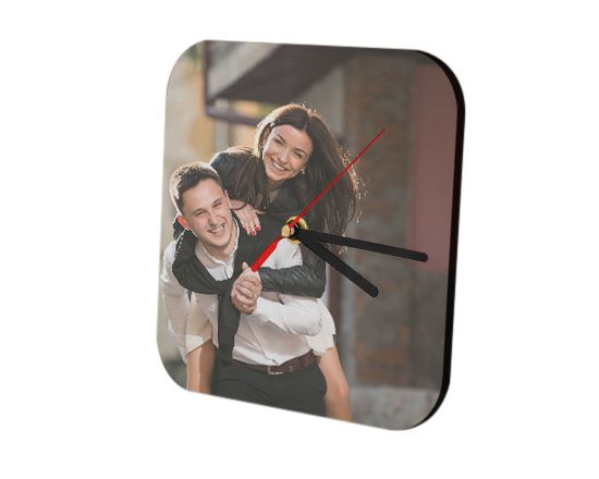 orologio quadrato in legno