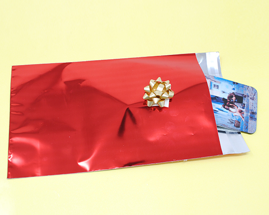 Confezione regalo per l'etichette valigia personalizzata con foto in pelle