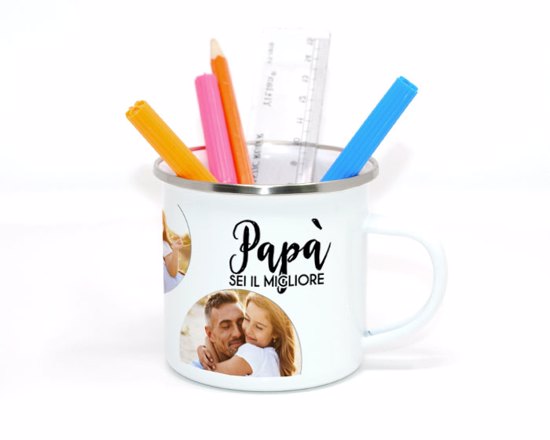 Usa la tazza vintage, come portapenne da scrivania