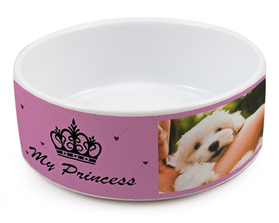 Ciotola per cani con grafica rosa