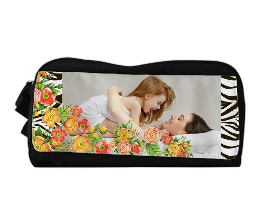 Borsa portascarpe Zebrato con fiori