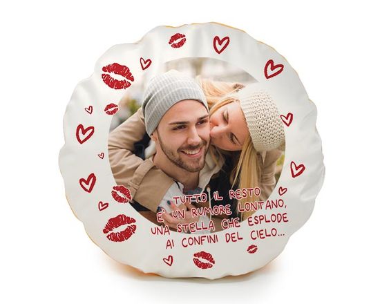 cuscino rotondo personalizzato con faccina emoji