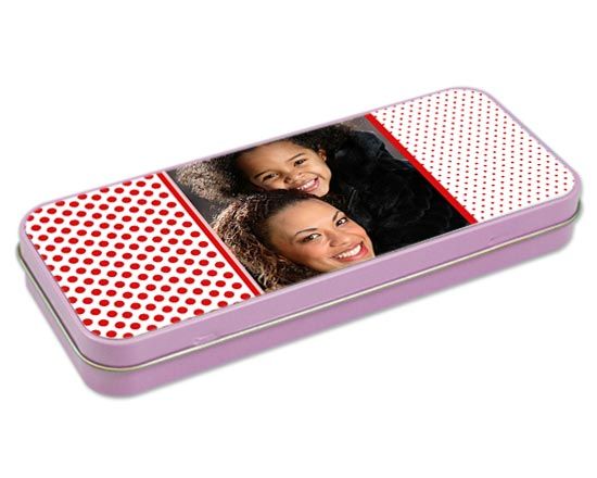 Pois rossi per il tuo astuccio in metallo