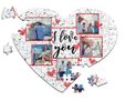 Puzzle a cuore A4 con grafica collage