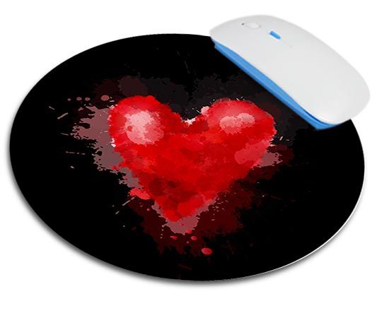 Tappetino mouse tondo Black love