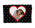 Coperta personalizzata in pile 150x100 Amore a pois