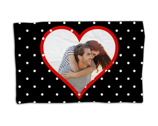 Coperta personalizzata in pile 150x100 Amore a pois