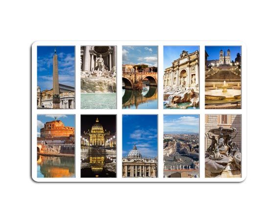 collage di 10 foto per lo zerbino personalizzato